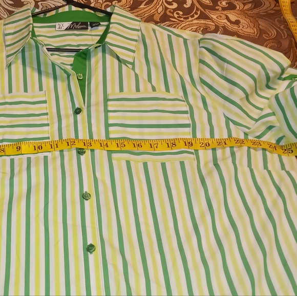 NY&C NWT Madison Green/Yellow/White Shirt XXL - Picture 12 of 14